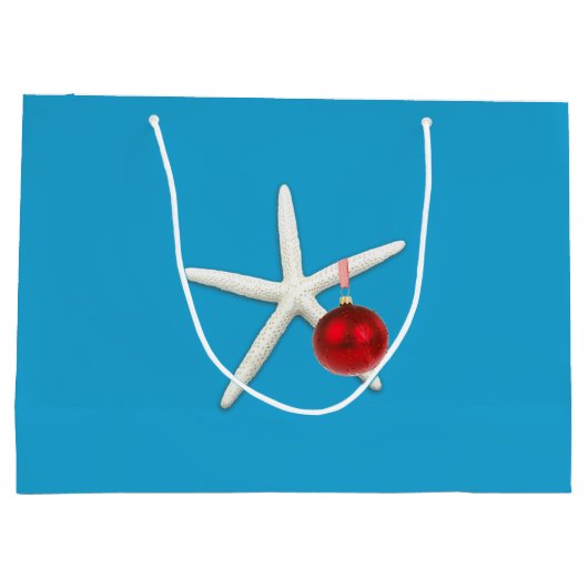 Zeeen en groeten Strandkerst Groot Cadeauzakje (Achterkant)