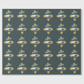 Zeeen en groeten Submarine Wrapping Paper Cadeaupapier (Vlak)