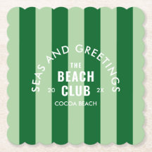 Zeeen en groeten The Beach Club Green Stripe