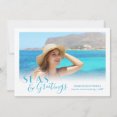 Zeeën en groeten Tropische kust  Feestdagenkaart (Voorkant)