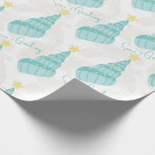 Zeeen en groeten van de kusten cadeaupapier (Hoek)