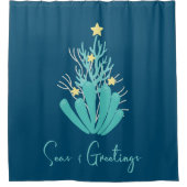 Zeeen en groeten van de kusten douchegordijn (Voorkant)