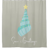 Zeeen en groeten van de kusten douchegordijn (Voorkant)