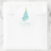 Zeeen en groeten van de kusten ronde sticker (Tas)