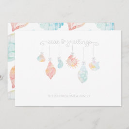 Zeeen en groeten van de Waterverf Shell Feestdagenkaart