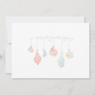 Zeeen en groeten van de Waterverf Shell Feestdagenkaart