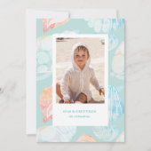 Zeeen en groeten van de Waterverf Shell Feestdagenkaart (Voorkant)