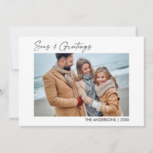 Zeeen en groeten van het Manuscript van de Inkt va Feestdagenkaart (Voorkant)