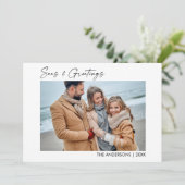 Zeeen en groeten van het Manuscript van de Inkt va Feestdagenkaart (Staand voorkant)