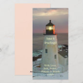 Zeeen en groeten van Maine Lighthouse  Feestdagenkaart (Voorkant / Achterkant)