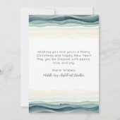 Zeeen en groeten Waterverf kerstversiering Feestdagenkaart (Achterkant)