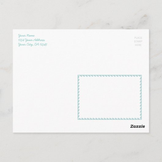 Zeeen en groeten Waterverf Roze flamingos Briefkaart (Achterkant)