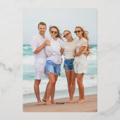 Zeeën en Groeten Zeeschelp Ornament Folie Feestdagenkaart (Achterkant)