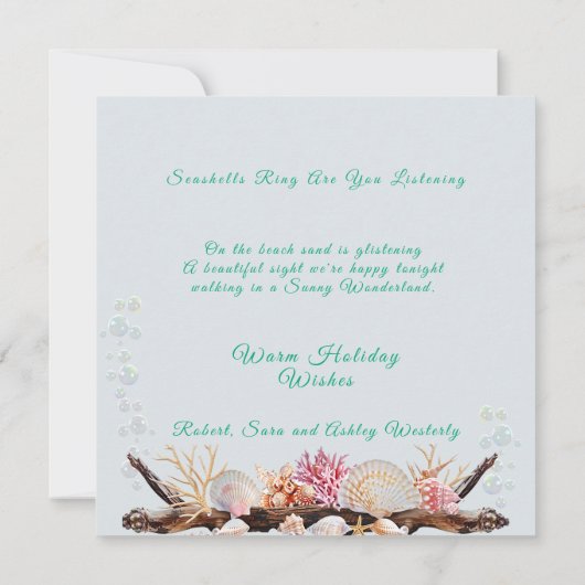 Zeeen en Groeten Zeesterren schelpen Parels Zeefoa Kaart (Achterkant)