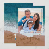 Zeeen en groetings-band voor het schrijven van zan feestdagenkaart (Voorkant / Achterkant)