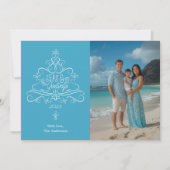 Zeeen en groetjes Beach Feestdagenkaart (Voorkant)