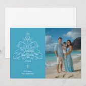 Zeeen en groetjes Beach Feestdagenkaart (Voorkant / Achterkant)