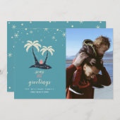 Zeeen en kerstkaarten voor bedekking feestdagenkaart (Voorkant / Achterkant)