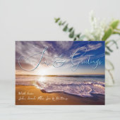 Zeeen en kerstKaarten voor de zon Feestdagenkaart (Staand voorkant)