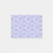 Zeeen en zeilboot één lijntrekpatroon post-it® notes (Voorkant)