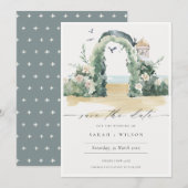 Zeeen flacon met flacon met flacon met flesje met  bedankkaart (Voorkant / Achterkant)