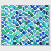 Zeeen glas cadeaupapier (Vlak)