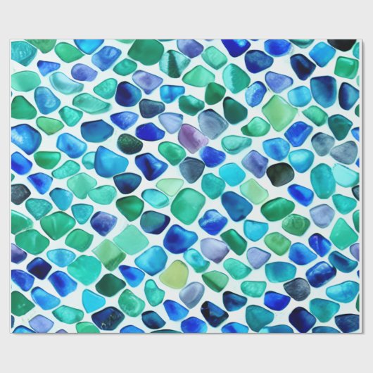 Zeeen glas cadeaupapier (Vlak)