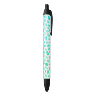Zeeen glaspatroon blauw zwarte inkt pen