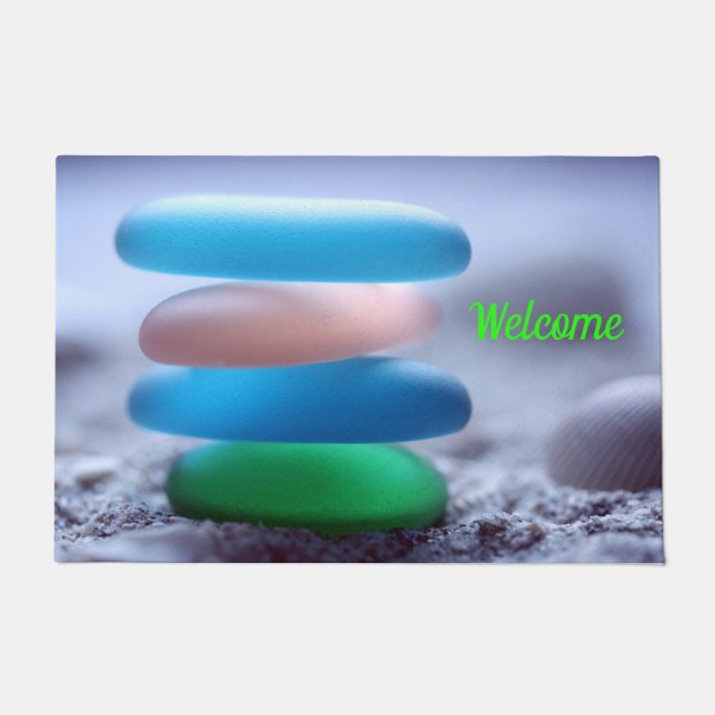 Zeeen glazen deurmat (Voorkant)