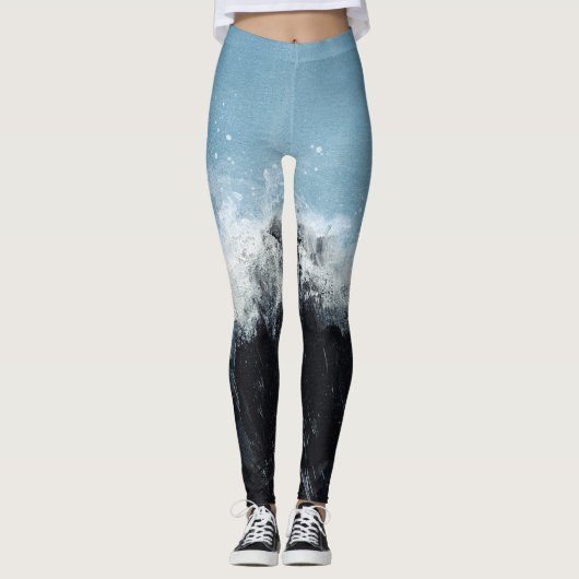Zeeen golf: met de hand geschilderd ontwerp leggings (Voorkant)