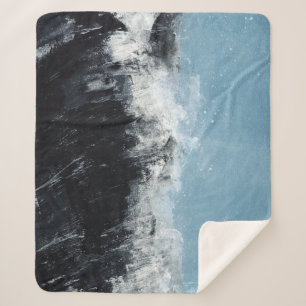 Zeeen golf: met de hand geschilderd ontwerp sherpa deken