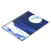 Zeeen golven onder een volle moonzee notitieboek (Linkerzijde)