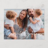 Zeeën & Groet Familie Florida Strand Foto Feestdagenkaart (Voorkant)