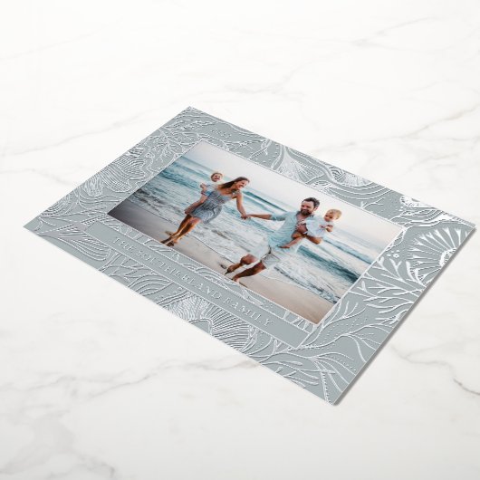 Zeeën & Groet Oceaan Zeeleven Foto Folie Feestdagenkaart (Gedraaid)