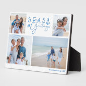 Zeeen & groeten Blauwe Nautische Meervoudige Foto Fotoplaat (Zijkant)