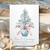Zeeen & Groeten Driftwood Kerstboom 2-Foto Drieluik Kaart