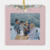 Zeeen & Groeten Dusty Pink Seashell 1-Foto Keramisch Ornament (Voorkant)