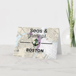 Zeeen & Groeten Grafiek - Boston Feestdagen Kaart