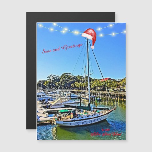 Zeeen & groeten Hilton Head Island Magnetic Card (Voorkant / Achterkant)