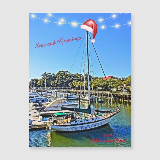 Zeeen & groeten Hilton Head Island Magnetic Card (Voorkant)