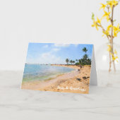 Zeeen & Groeten Kauai Beach Scene Vakantie Kaart (Gele Bloem)