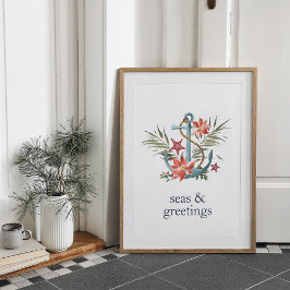 Zeeen & Groeten | Nautical Christmas Anker Print