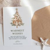 Zeeen & Groeten Shell Tree Christmas Feestdagenkaart