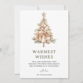 Zeeen & Groeten Shell Tree Christmas Feestdagenkaart (Voorkant)