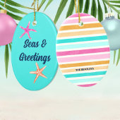 Zeeen & Groeten Zeesterren Retro Kustkerst Keramisch Ornament