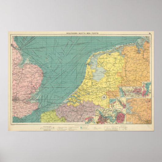 Zeeen havens in Engeland Poster (Voorkant)