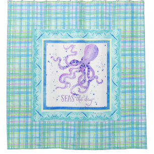 Zeeen het Dag Octopus Beach Ocean Bathroom Decor Douchegordijn