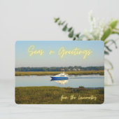 Zeeen in de groeten van het Lowcountry Hilton Head Feestdagenkaart (Staand voorkant)