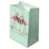 Zeeen in de roze kerstmint medium cadeauzakje (Voorkant Gekanteld)