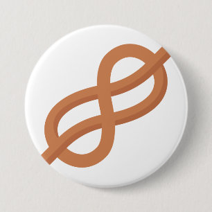 Zeeen knoop ronde button 7,6 cm